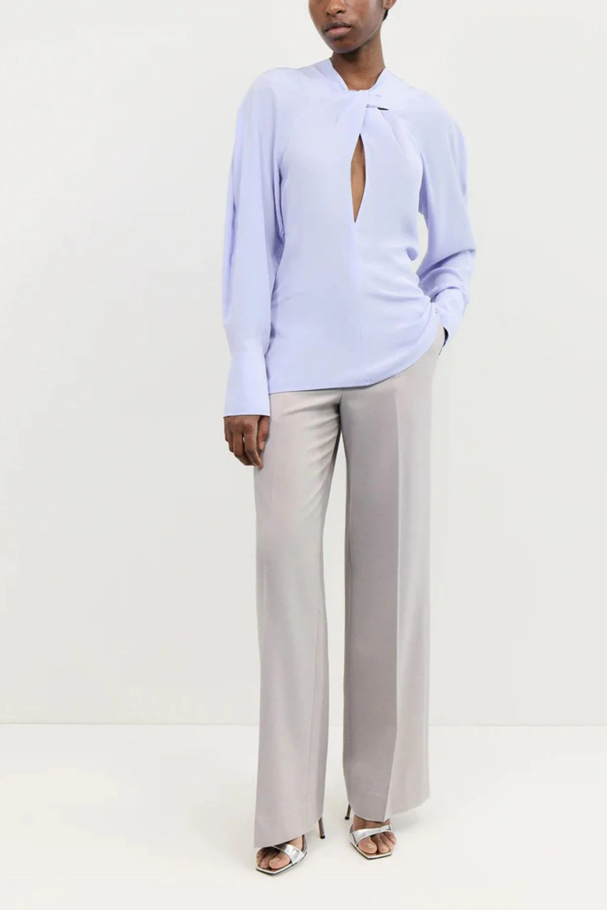 Victoria Beckham Twist Detail Top - Delphinium - Image 2
