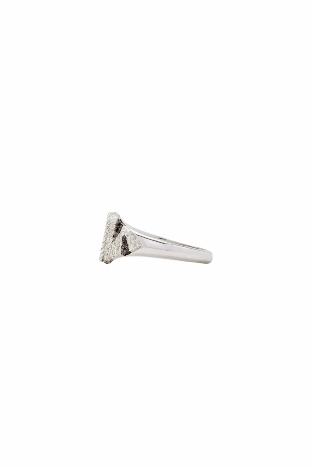 Yvonne Léon Baby Chevaliere Zebra Diamond Ring - White Gold - Image 3