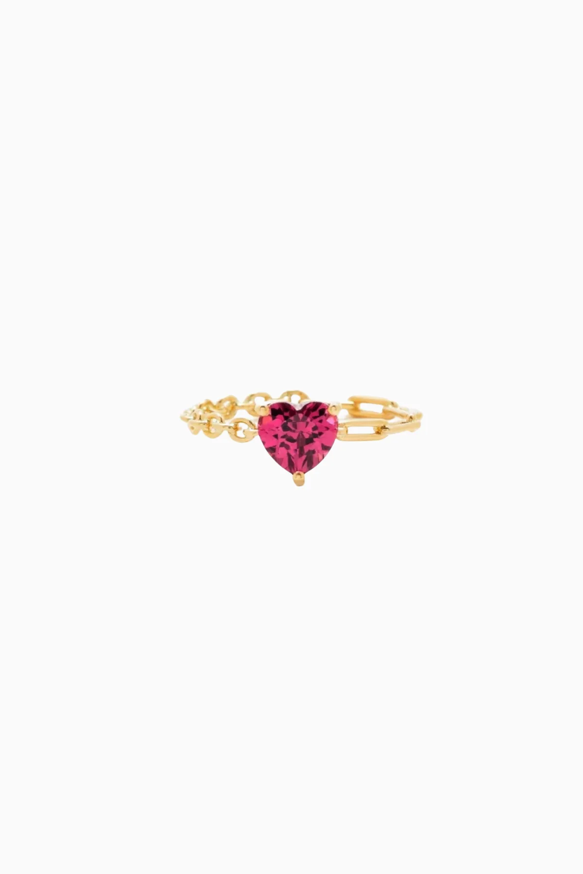 Yvonne Léon Bague Solitaire Heart Ring - Yellow Gold